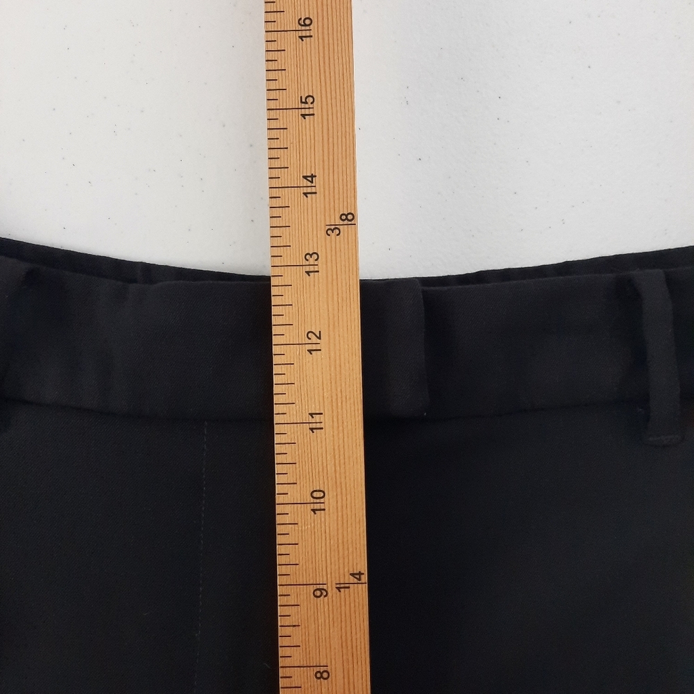 American Eagle LONG Solid Black High Rise Curvy Wide Leg Trousers size 14 - Picture 11 of 14